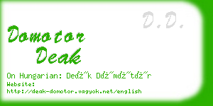 domotor deak business card